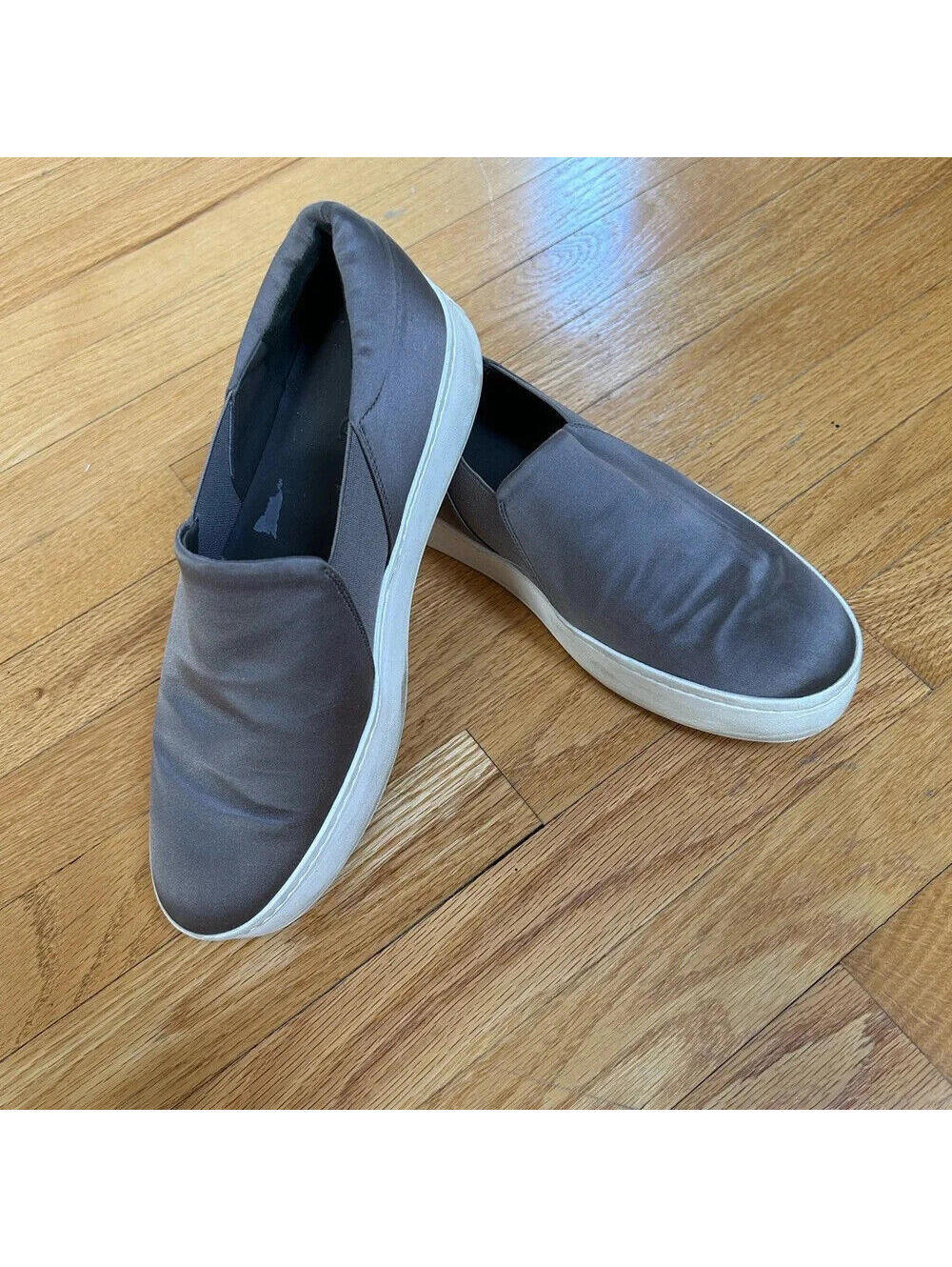 Size 10 Vince slip on silk top shoes